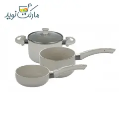 ست پخت و پز نوزاد 4 پارچه عروس رنگ کرمی