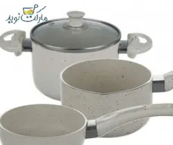 ست پخت و پز نوزاد 4 پارچه عروس رنگ کرمی