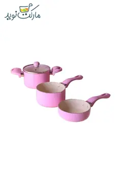 ست پخت و پز نوزاد 4 پارچه عروس رنگ صورتی