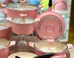 سرویس قابلمه 15 پارچه بالنتینی طرح سزار رزگلد