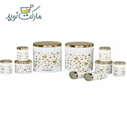 ست آشپزخانه 10 پارچه طرح دل آرا سفید بهاز