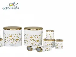 ست آشپزخانه 10 پارچه طرح دل آرا سفید بهاز