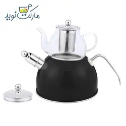 کتری و قوری استیل وردا رنگ مشکی