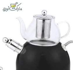 کتری و قوری استیل وردا رنگ مشکی