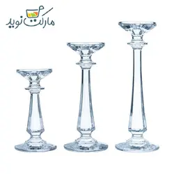 ست شمعدان 3 تیکه کریستال روشن روگاشکا