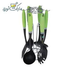 سرویس ملاقه و کفگیر 7 پارچه عروس رنگ سبز