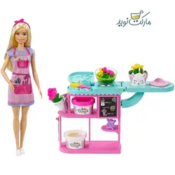 ست بازی عروسک باربی و گل فروشی کمپانی Mattel