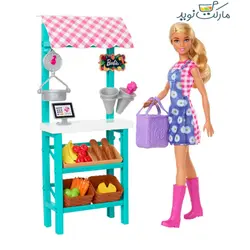 ست بازی عروسک باربی و میوه فروشی کمپانی Mattel