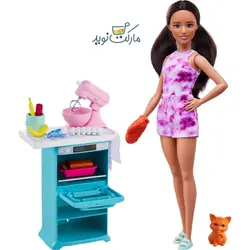 ست بازی آشپزی با عروسک باربی کمپانی Mattel