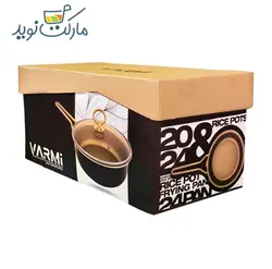 سرویس قابلمه ۱۴ پارچه طلایی گرانیت وارمی