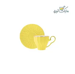 سرویس فنجان چای خوری کاراجا مدل corvus سبز زرد
