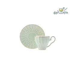 سرویس فنجان چای خوری کاراجا مدل corvus سبز زرد