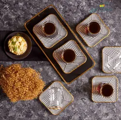 سرویس فنجان چای خوری کاراجا مدل Black Noir