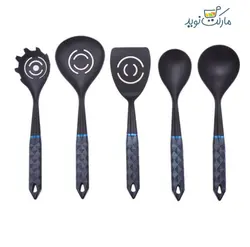 سرویس کفگیر ملاقه کاراجا مدل Diamond آبی استندی