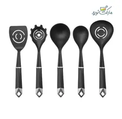 سرویس کفگیر ملاقه کاراجا مدل Hardy مشکی استندی