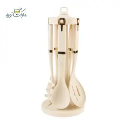 سرویس کفگیر ملاقه کاراجا مدل Vanilla gold استندی