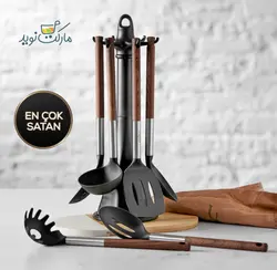 سرویس کفگیر ملاقه کاراجا مدل North star مشکی استندی
