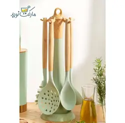 سرویس کفگیر ملاقه کاراجا مدل Woodland سبز استندی