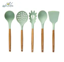 سرویس کفگیر ملاقه کاراجا مدل Woodland سبز استندی