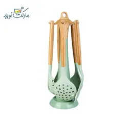 سرویس کفگیر ملاقه کاراجا مدل Woodland سبز استندی