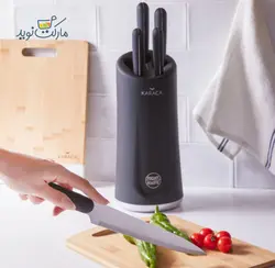 ست چاقو آشپزخانه کاراجا مدل Right knife استندی
