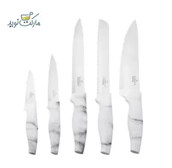 ست چاقو آشپزخانه کاراجا مدل Bianco رنگ سفید استندی
