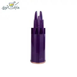 ست چاقو آشپزخانه کاراجا مدل Retro رنگ بنفش استندی