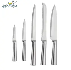 ست چاقو آشپزخانه کاراجا مدل Meister Sterilizer رنگ سفید استندی