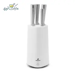 ست چاقو آشپزخانه کاراجا مدل Meister Sterilizer رنگ سفید استندی