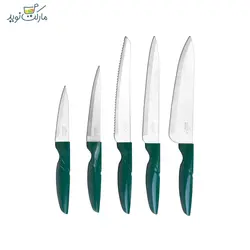 ست چاقو آشپزخانه کاراجا مدل Retro رنگ سبز  استندی