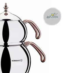 ست کتری و قوری استیل کرکماز Hanedan Rosegold A222
