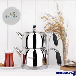 ست کتری و قوری استیل کرکماز Flora A119