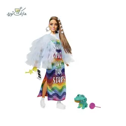 عروسک باربی مدل اکسترا همراه با تمساح سری Mattel
