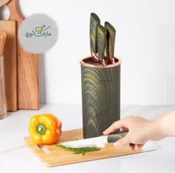 ست چاقو آشپزخانه کاراجا مدل Wave Green استندی