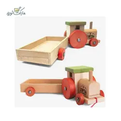ماشین اسباب بازی تراکتور چوبی سپتا