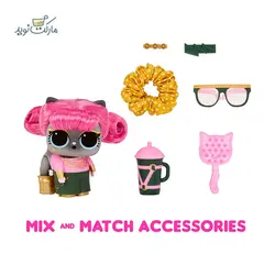عروسک حیوان‌ خانگی‌ LOL Surprise سری Hair Hair Hair با موی صورتی