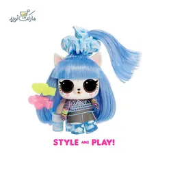 عروسک حیوان‌ خانگی‌ LOL Surprise سری Hair Hair Hair با موی آبی