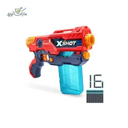 تفنگ بازی ایکس شات مدل Hurricane Clip رنگ قرمز