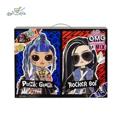 عروسک 2 تایی LOL Surprise سری OMG Remix مدل Rocker Boi و Punk Grrrl