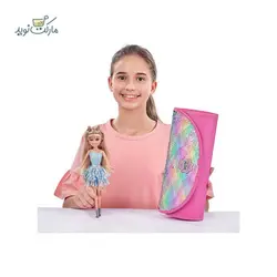 عروسک اسپارکل دامن آبی سری sequin wardrobe carry case