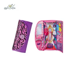 عروسک اسپارکل دامن گلدار سری sequin wardrobe carry case