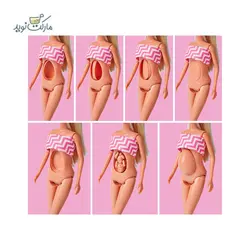 عروسک Steffi Love مدل باردار با نوزاد سورپرایزی و لباس توپ‌توپی سبز