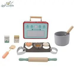 ست پیکاردو مدل شیرینی پزی چوبی با جعبه فلزی