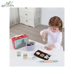 ست پیکاردو مدل شیرینی پزی چوبی با جعبه فلزی