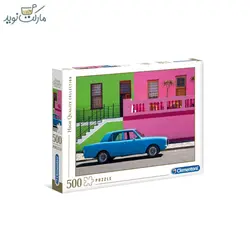 پازل کلمنتونی 500 تکه مدل ماشین آبی در خیابان
