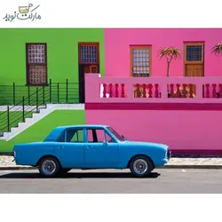 پازل کلمنتونی 500 تکه مدل ماشین آبی در خیابان