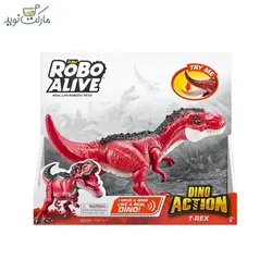 دایناسور تی‌رکس رباتیک قرمز روبو الایو سری Dino Action