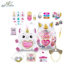 عروسک رینبوکورنز سورپرایزی سری Unicorn Rescue با شاخ طلایی