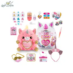 عروسک رینبوکورنز سورپرایزی سری Unicorn Rescue با شاخ بنفش