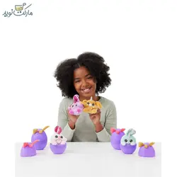 عروسک رینبوکورنز سورپرایزی با شاخ و گوش طلایی سری Bunnycorn